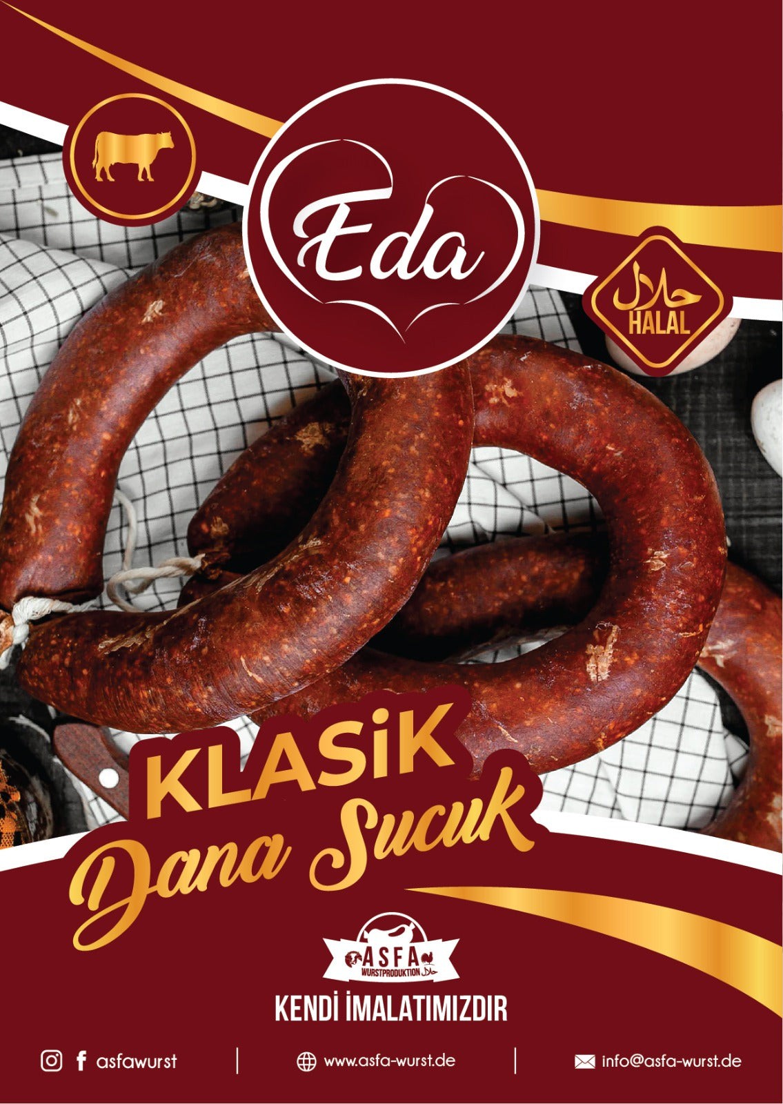 Traditionelle Türkische Sucuk Rind Halal Wurst