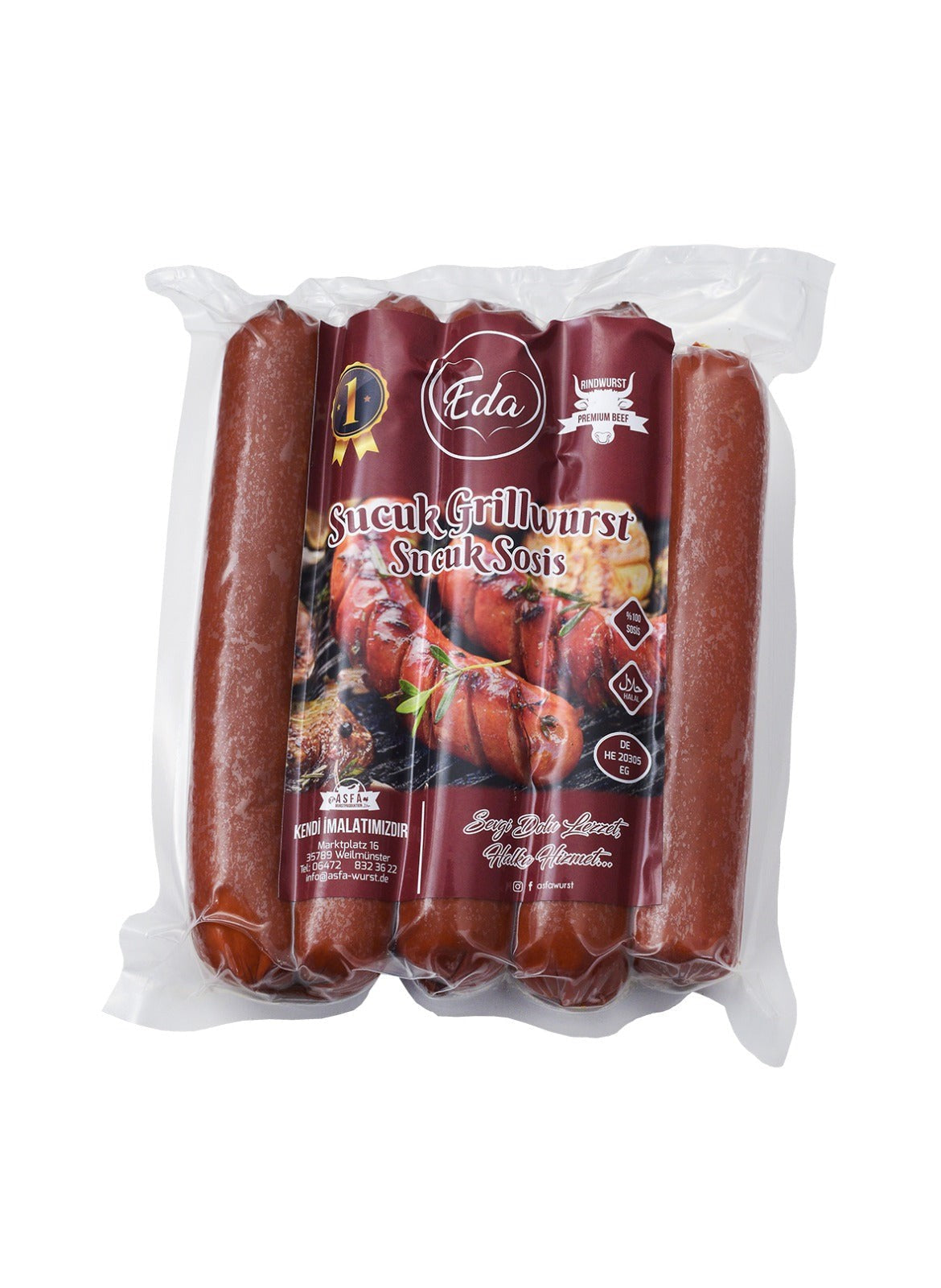 Halal Sucuk Grillwurst 500g | Türkisch gewürzt 100% Rind